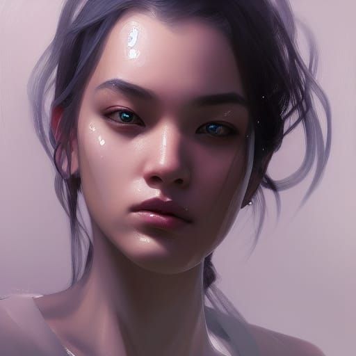 Angelic Portrait in Art Nouveau Style, 8K