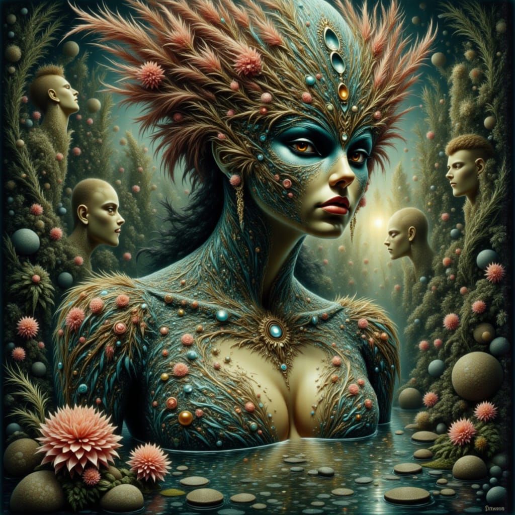 Tormented Soul in a Dark Surrealist Dreamscape