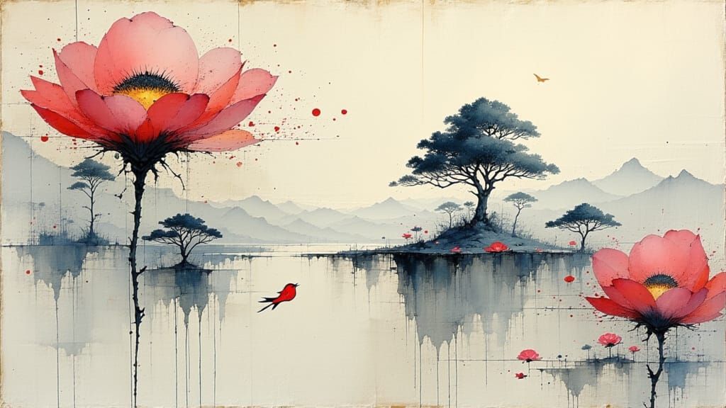 Inksplash Japanese Spring Day With Singing Birds
