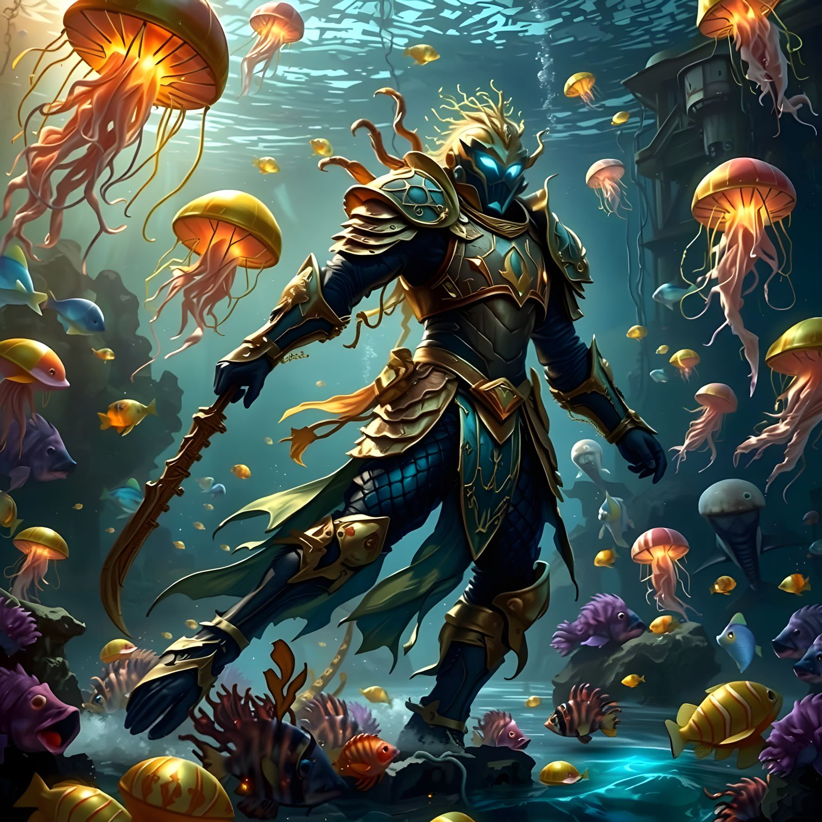 Muskovite General Beset by Underwater Kraken