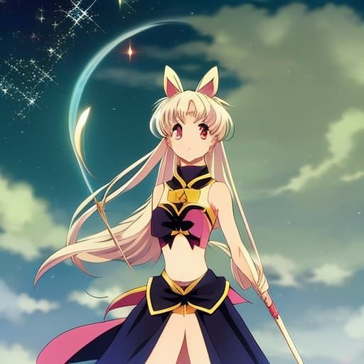 Usagi Tsukino: Anime-Style Magical Girl Illustration