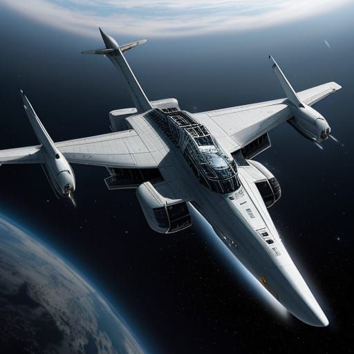 Majestic Silver Starship Enterprise in Full View