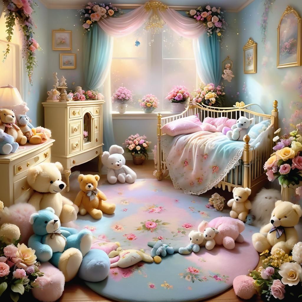 Enchanting Baby Room in Ethereal Fantasy Style