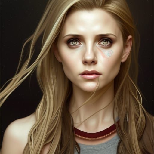 Buffy Portrait as Coloring Page Concept Art