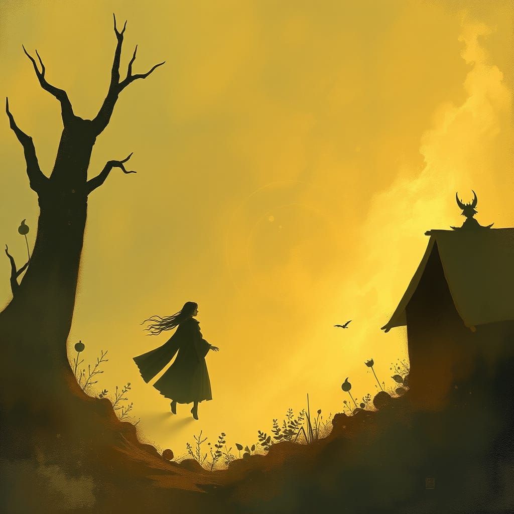 Dreamlike Whimsy Unfolds in a Mystical Scene