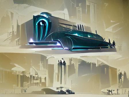 Ethereal Phantom in Art Deco Style