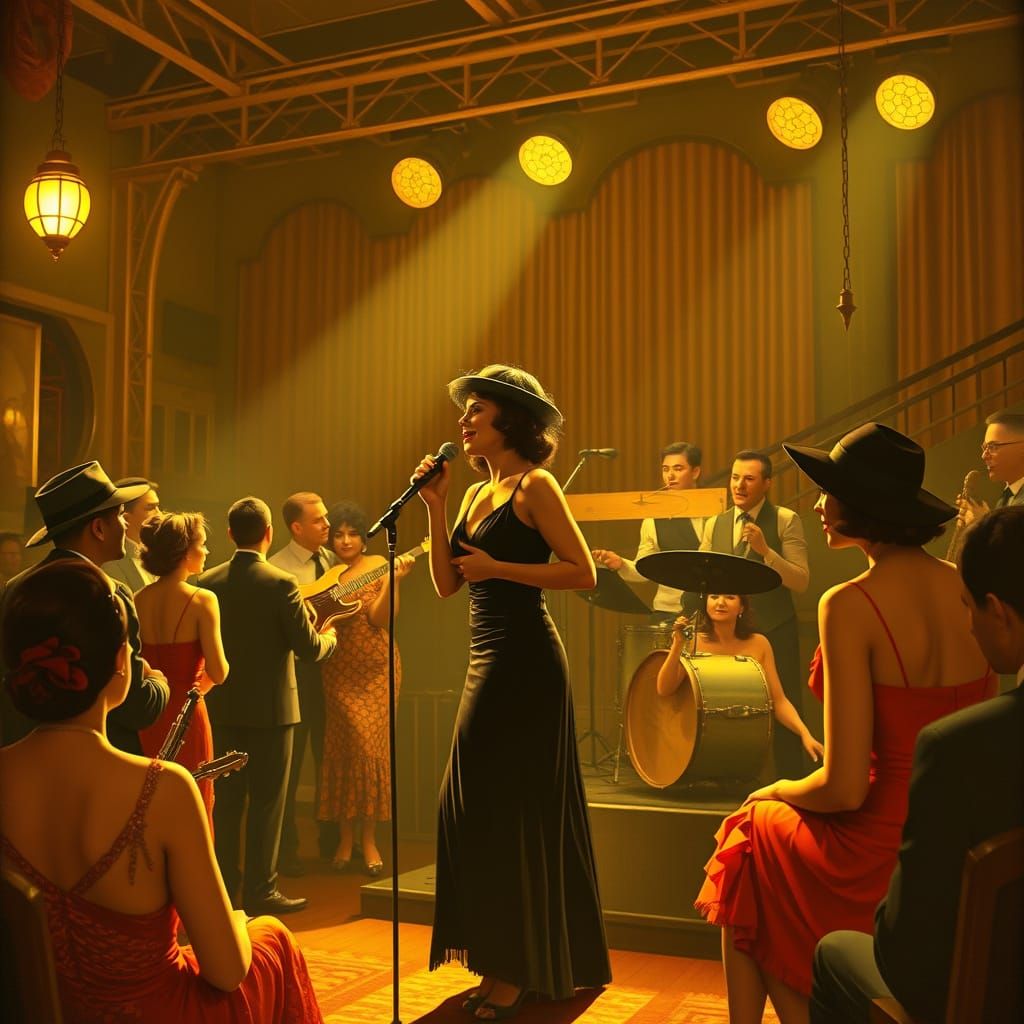 Roaring Twenties Jazz Club Scene