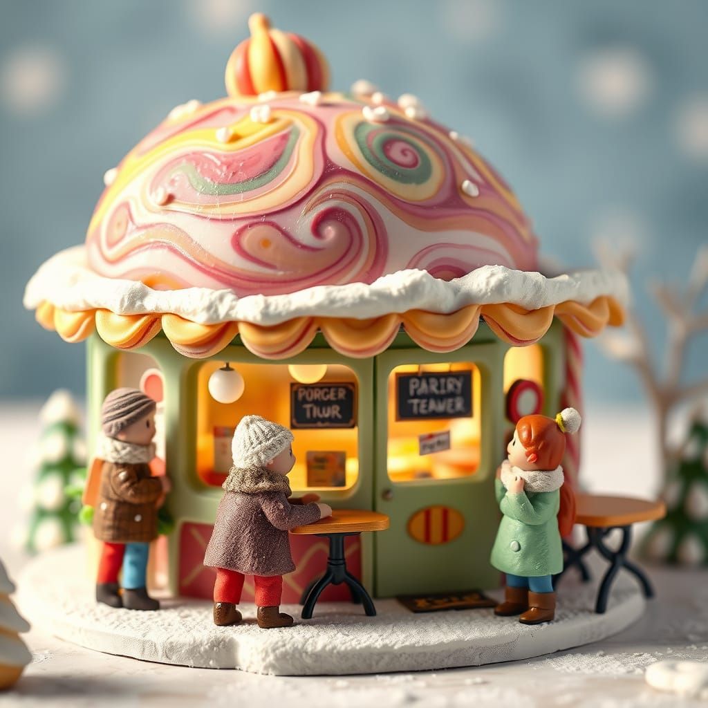 Ice Cream Burger Shop Inspired by Dreamy Art Styles