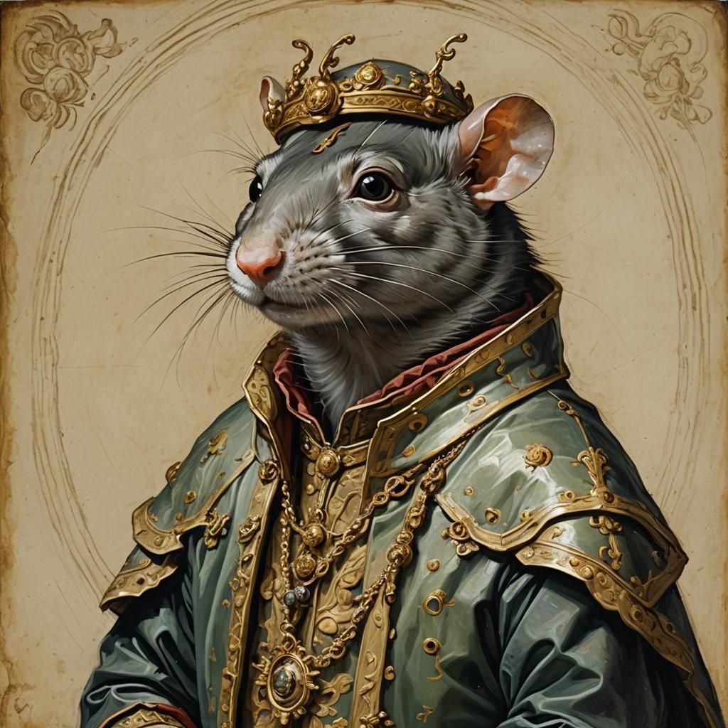 Rat Noble Portrait in Renaissance Style