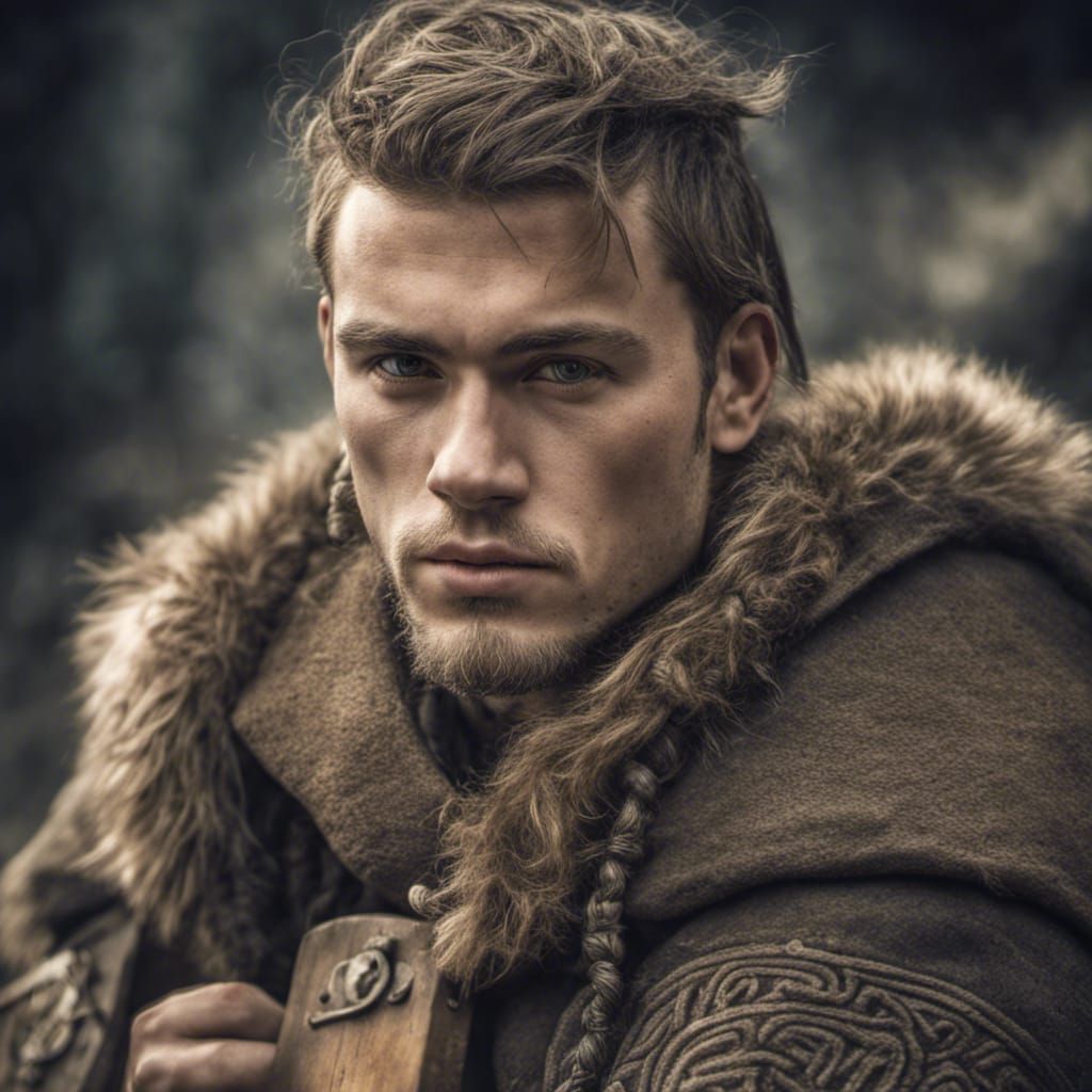 Young Viking Healer: Hyperrealistic Cinematic Portrait