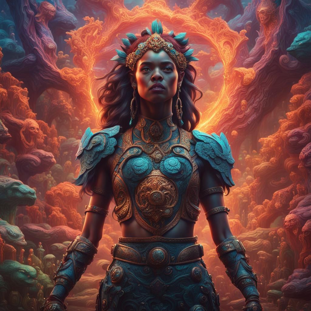 Psychedelic Women in a Timeless World