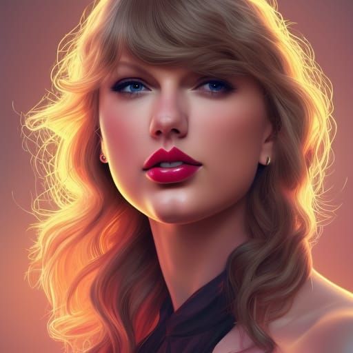 Taylor Swift Portrait in Digital Art Style