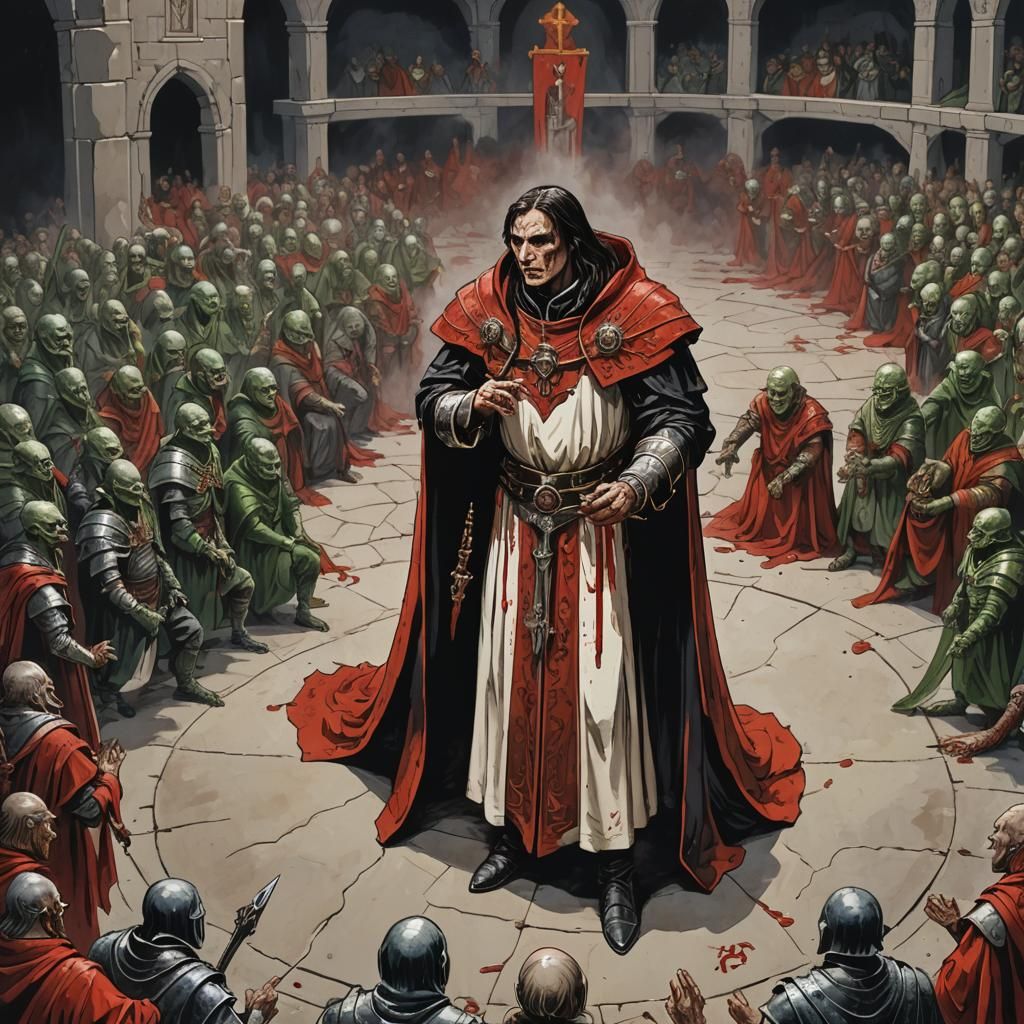 Vampire Pontiff in a Bloody Arena