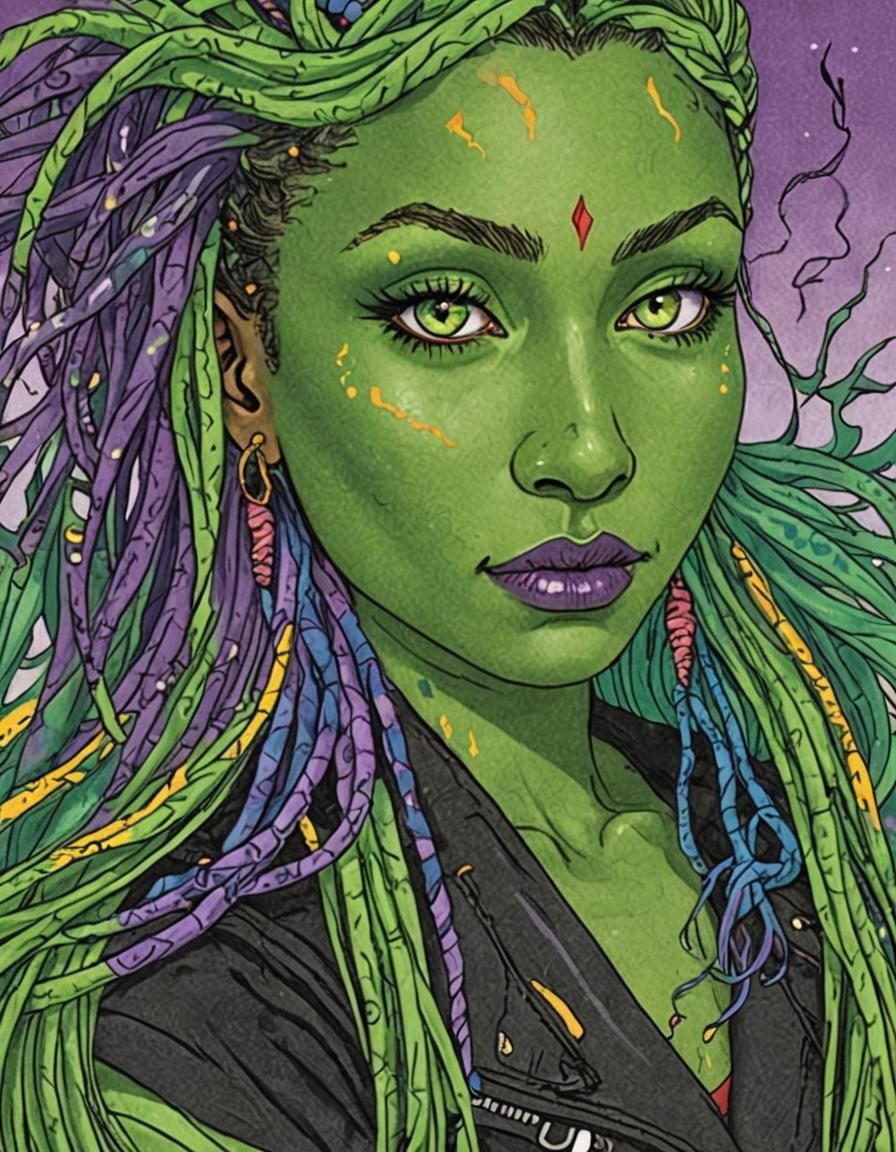 Fiery Alien Empress with Dragon Wings: 3D Anime Art