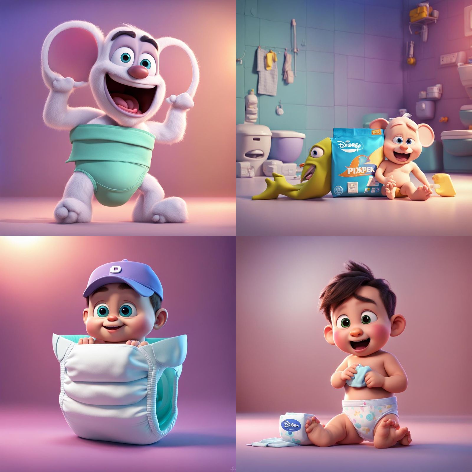 Diaper in Pixar Disney 3D Style