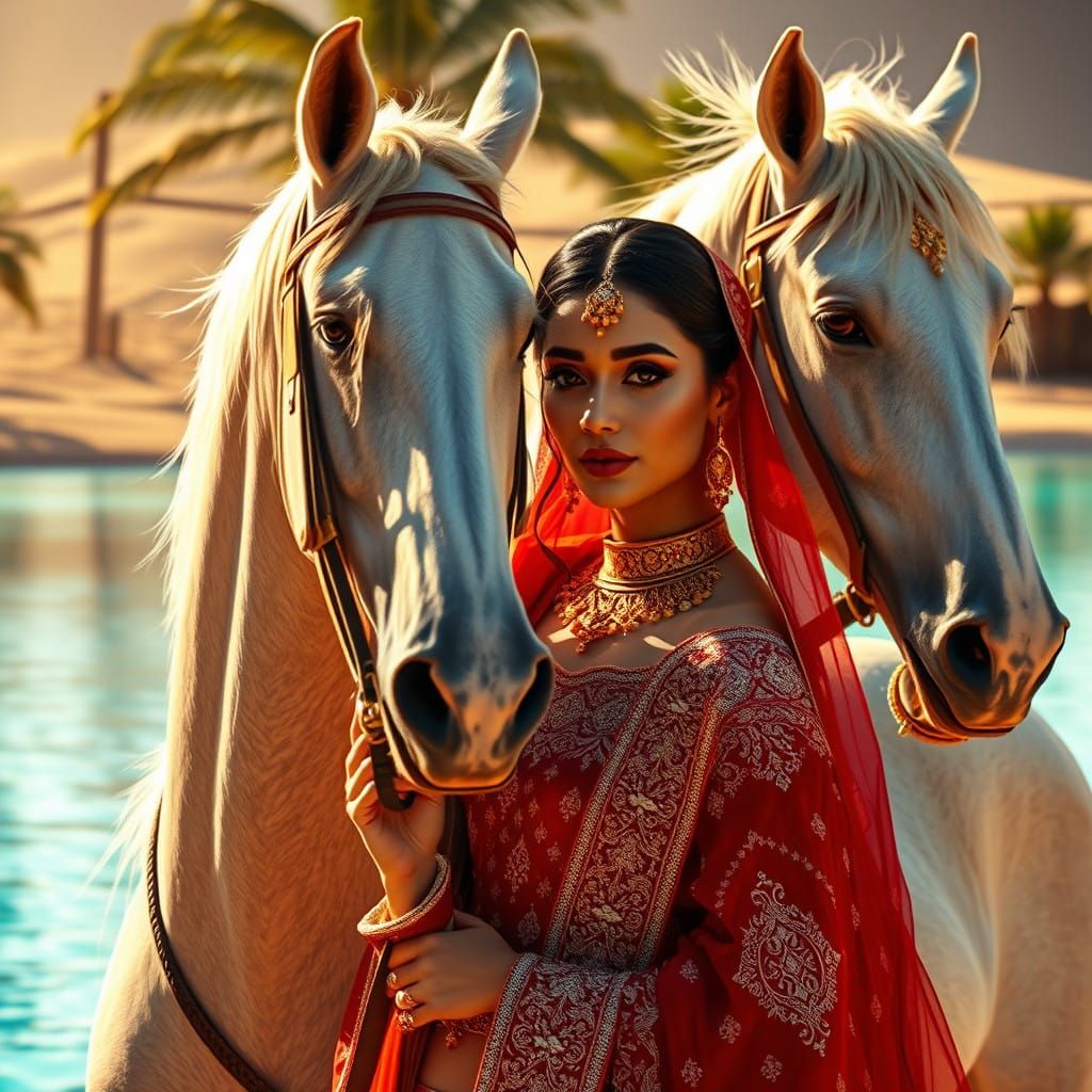 Regal Royal Beauty in Elegant Portrait, Adorned with Exquisi...