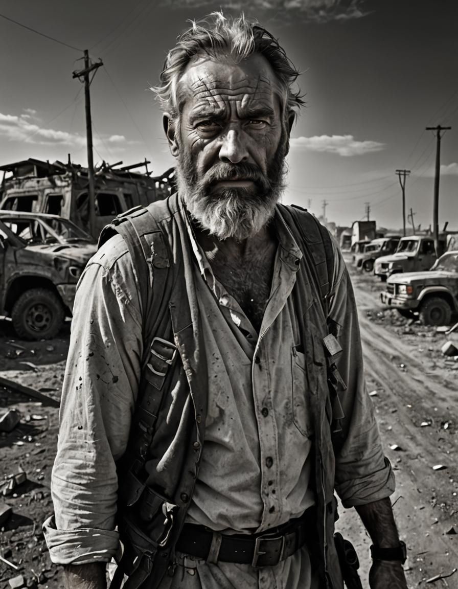 Post-Apocalyptic Portrait of a Tired Old Man