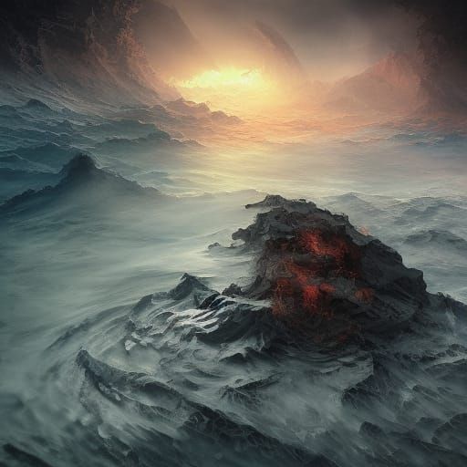 Calm and Chaos: Dynamic Digital Concept Art