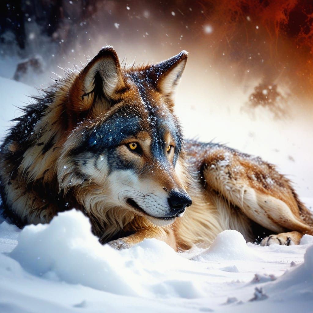 Wolf in a Blizzard Masterpiece