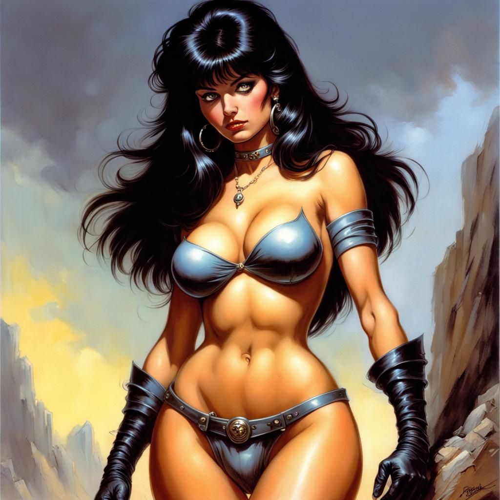 Emo Girl in 80s Comic Book Art Style