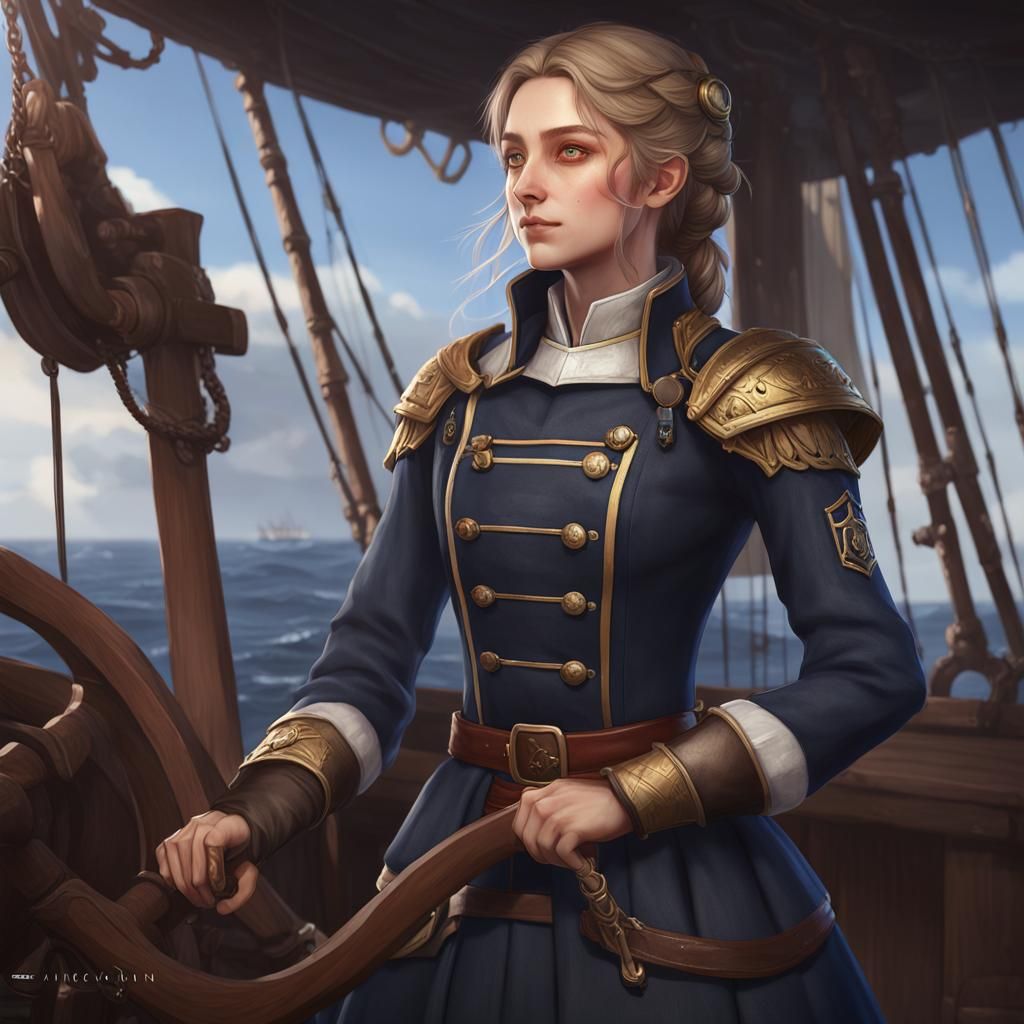 Medieval France: Dark Fantasy Ship Officer
