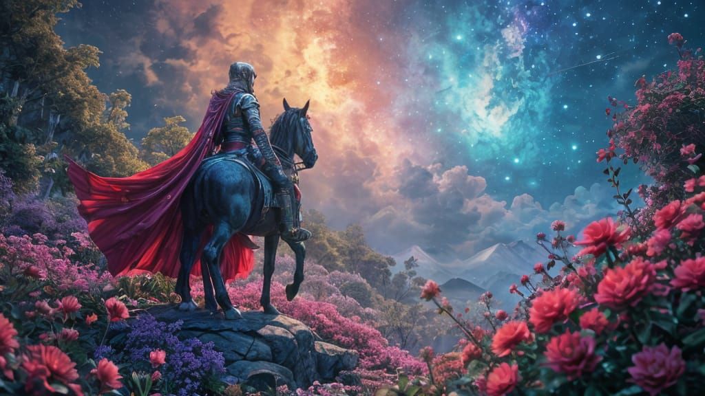 Dreamlike Knight in Holographic Astral World