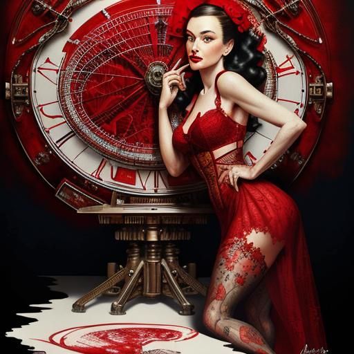 Lady in red