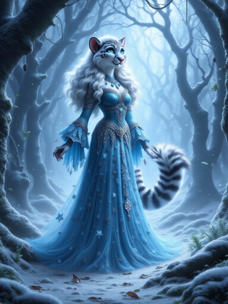 Disney Snow Leopard Princess in Forest