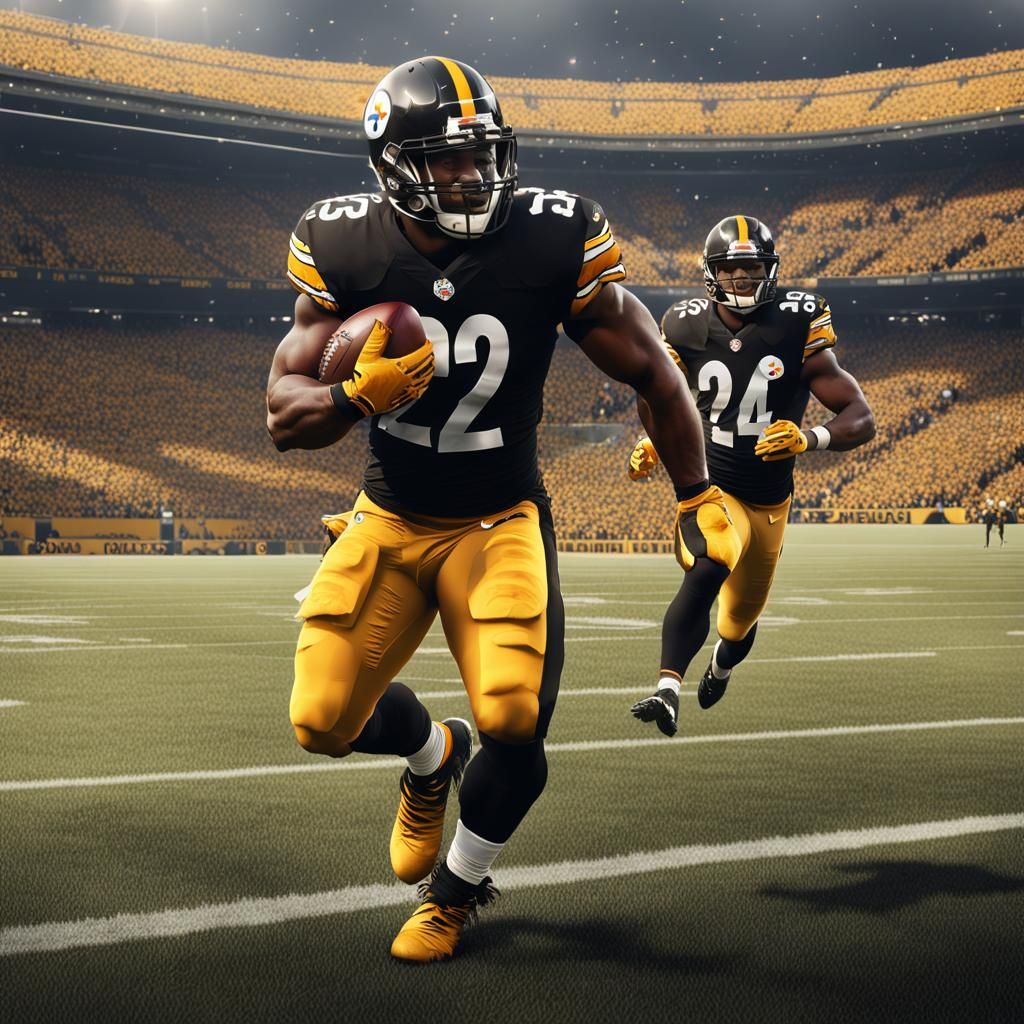 Nick Chubb as Steeler in Detailed Fantasy Art