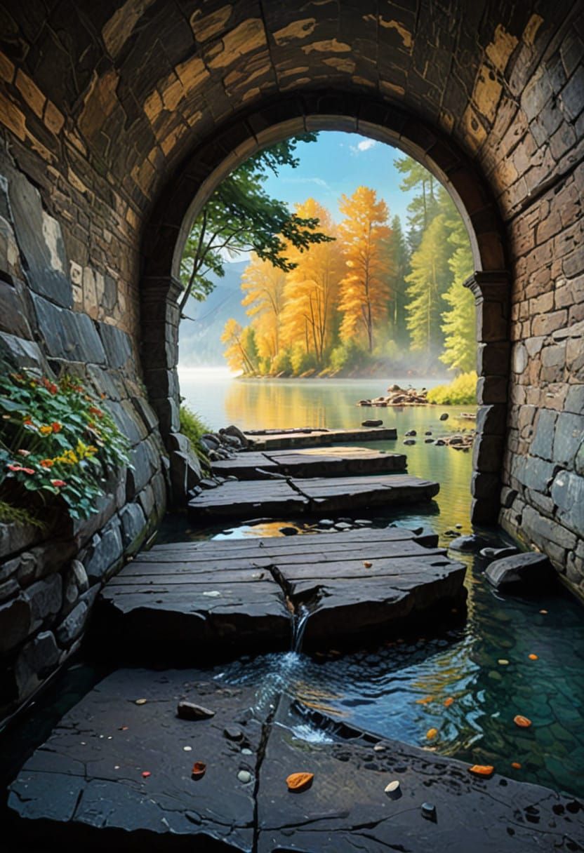 Ethereal Morning in a Majestic Mountain Landscape