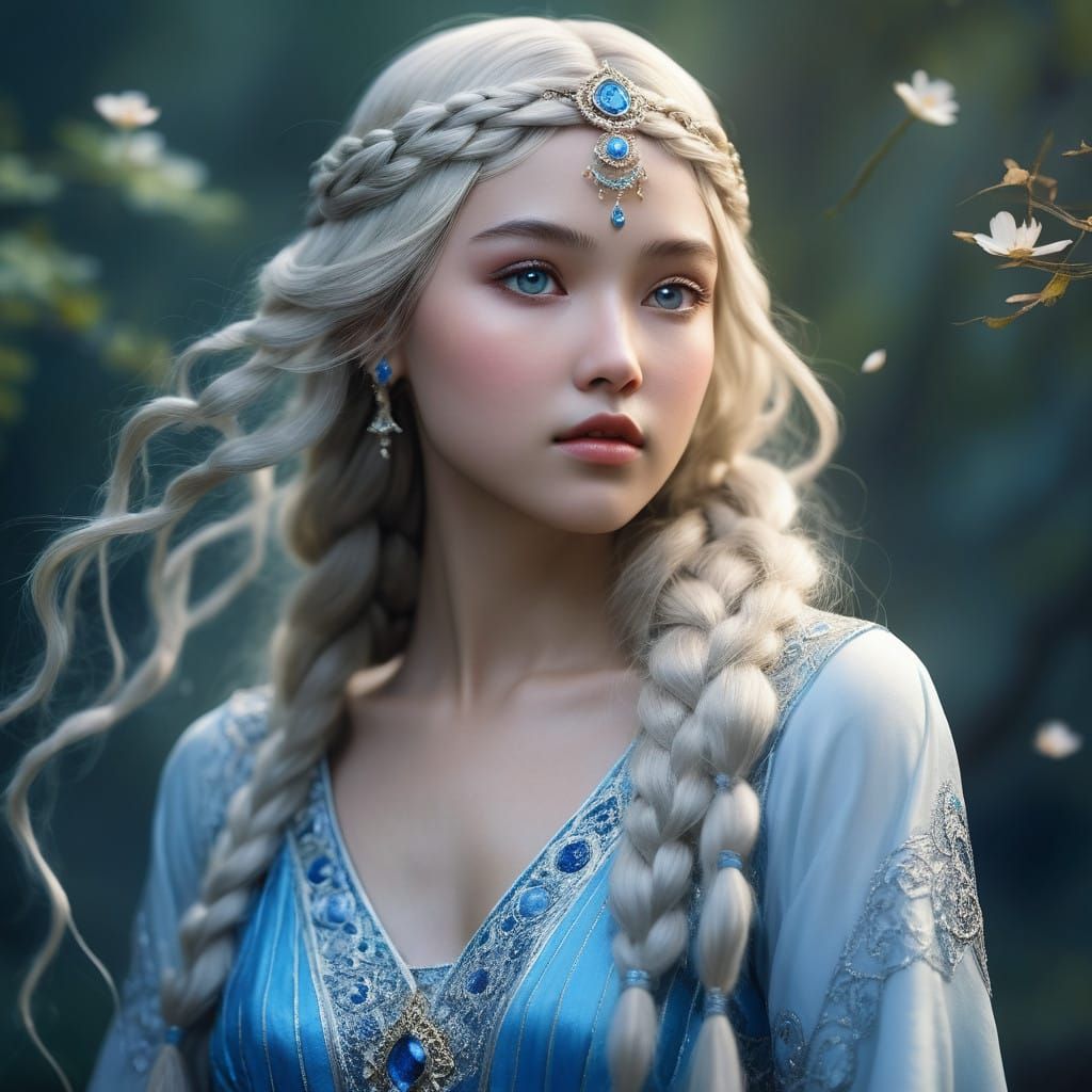 Enchanting Oriental Princess in a Mystical Forest