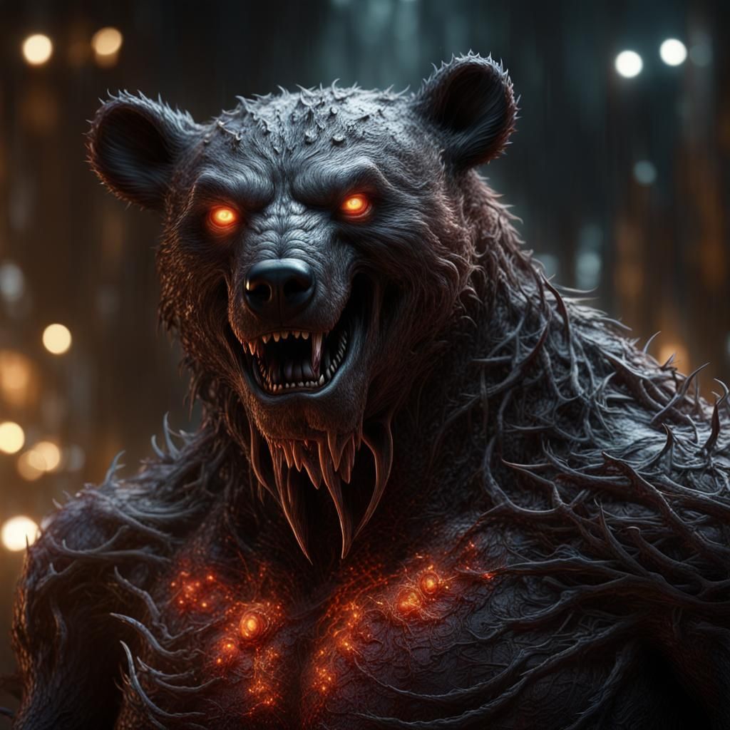 Spawn Bear: Hauntingly Beautiful Digital Art