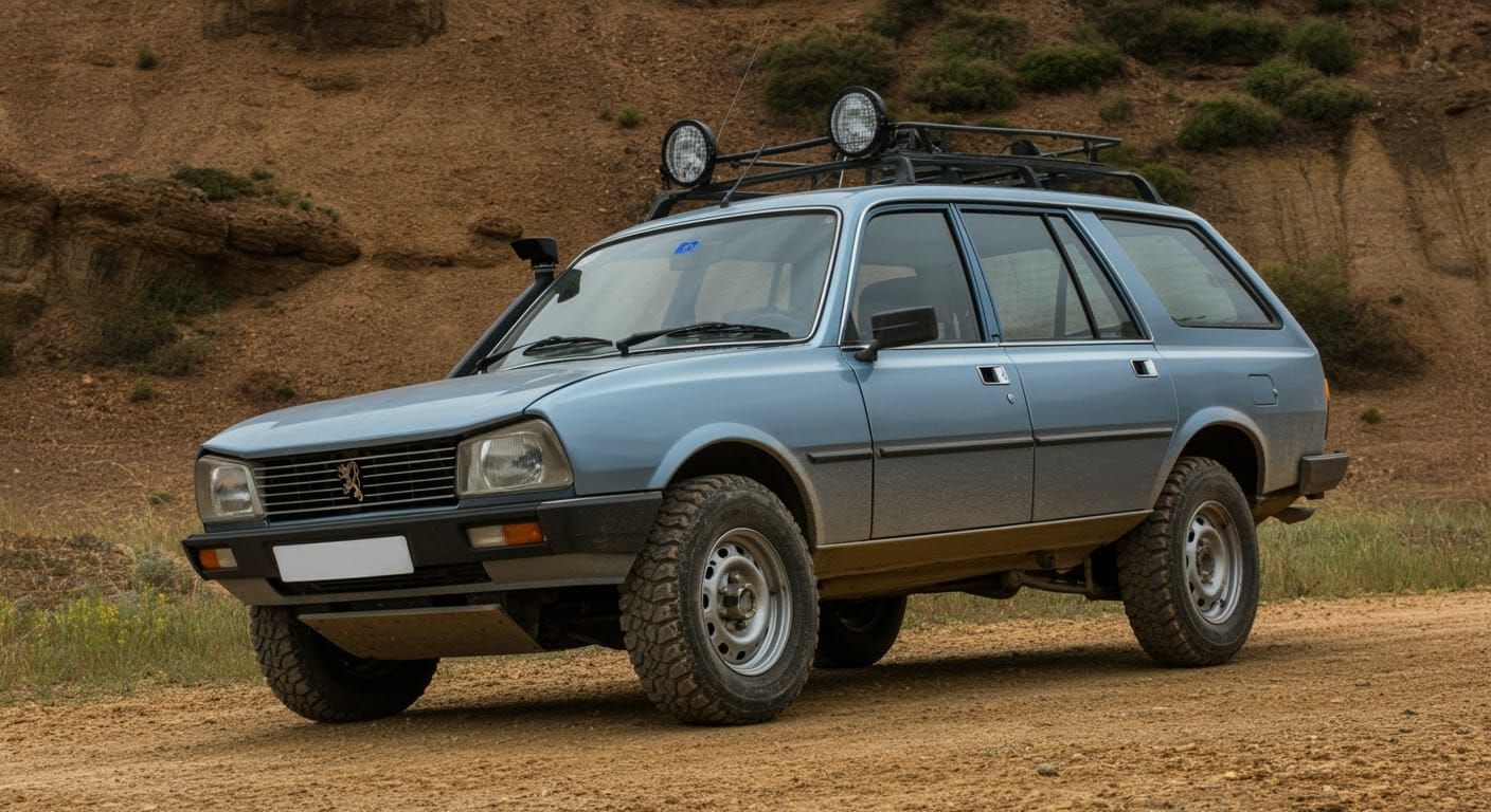 Peugeot 505 Break Dangel 4x4 in the Wild