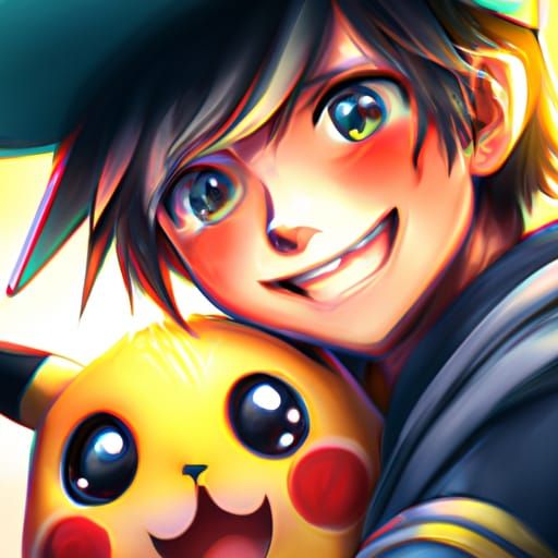 Ash Ketchum and Pikachu: Digital Art Portrait