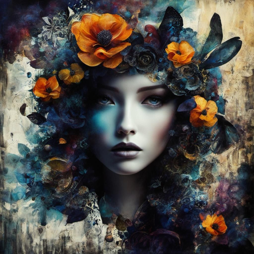 Abstract Mixed Media Creation