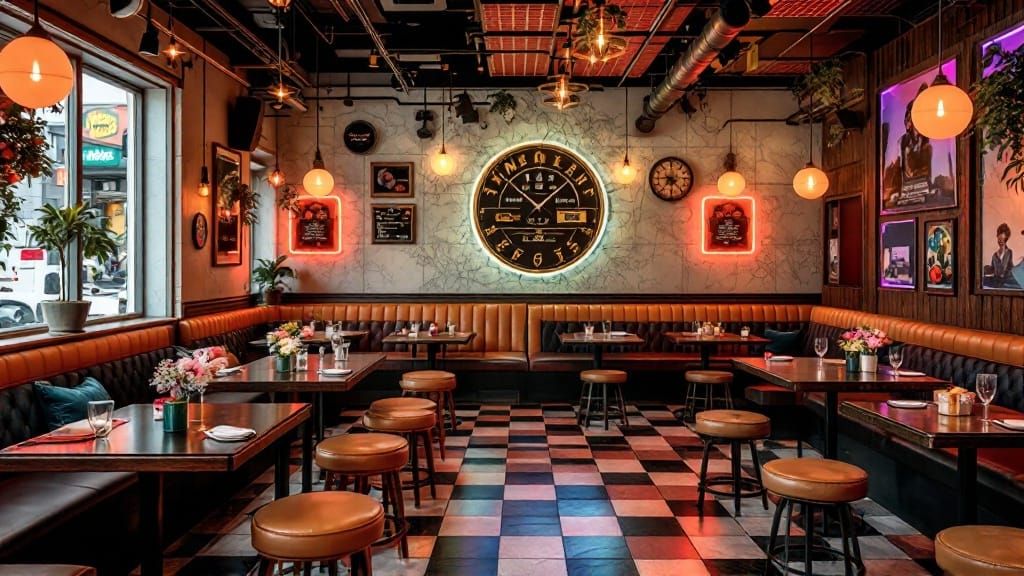 Retro-Chic Diner Experience with Modern Twists