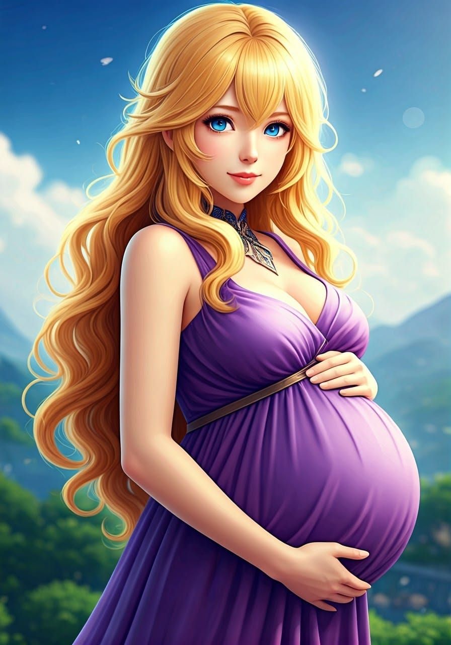 Elegant Fantasy Princess in Serene Outdoor Setting