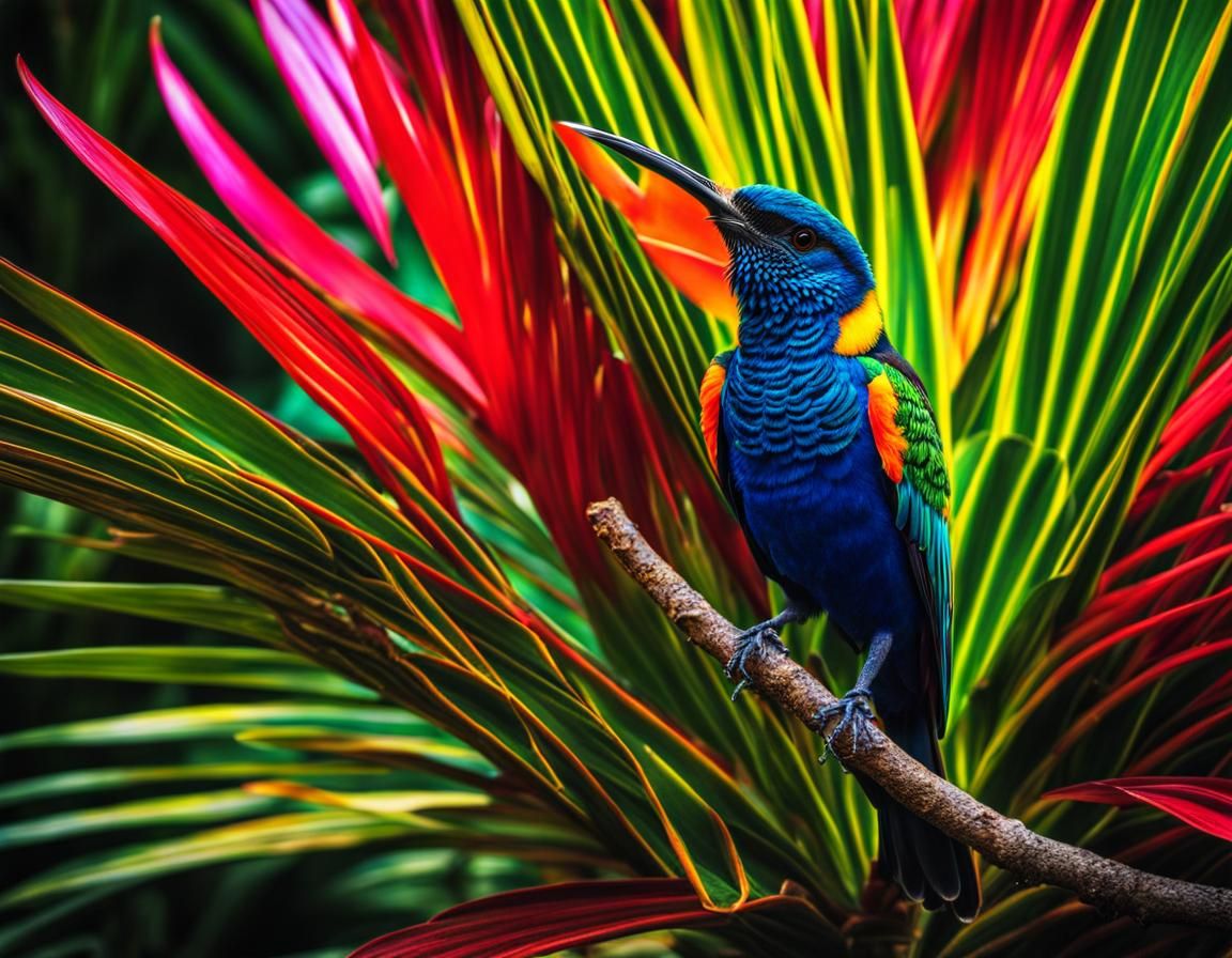 Colorful Exotic Scene in Hyperrealistic Detail