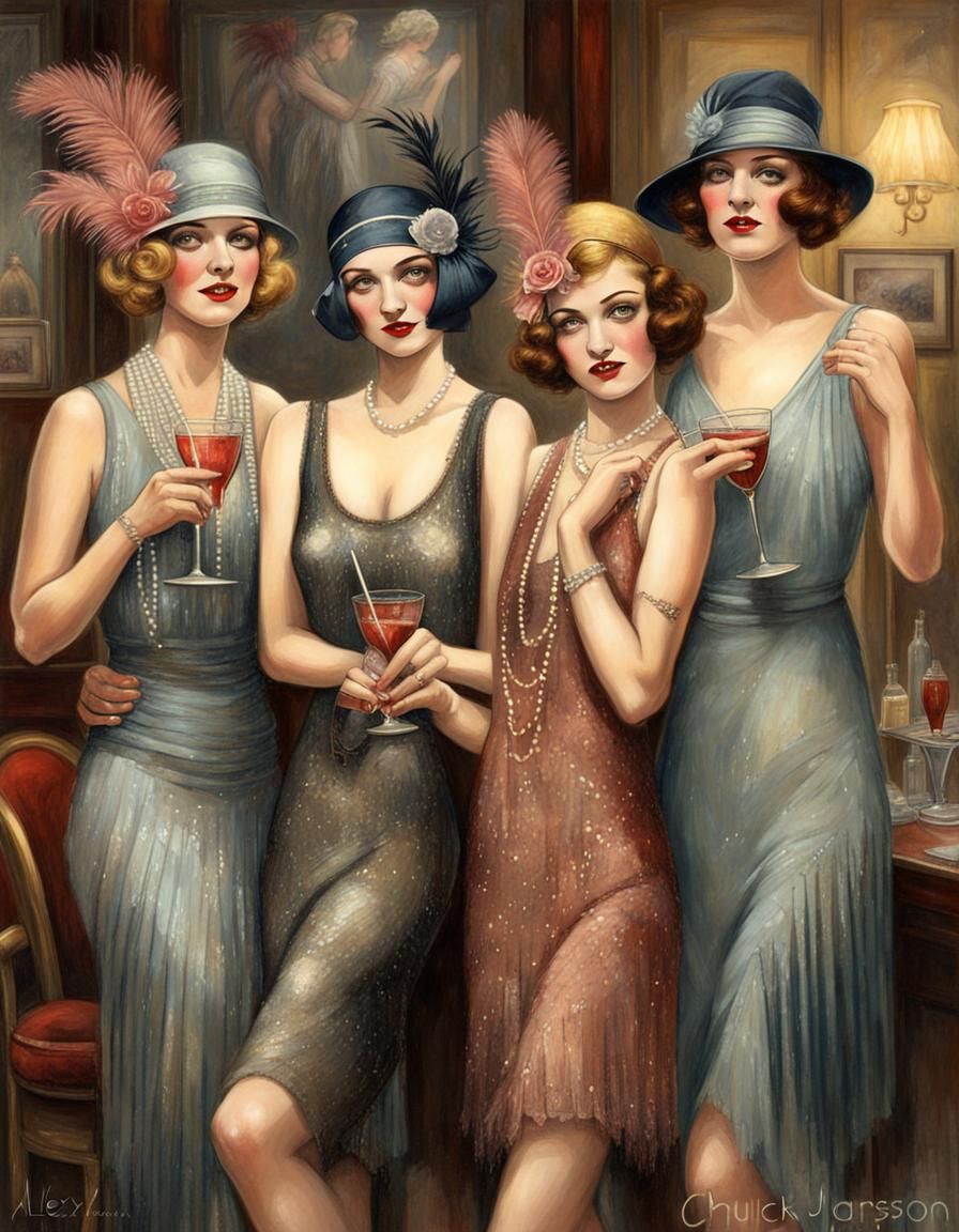 1930's flapper party.