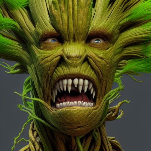 Groot Blanka ShaoKhan Portrait in Hyperrealism Style