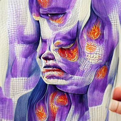 Detailed Gouache Painting: Fibromyalgia Art