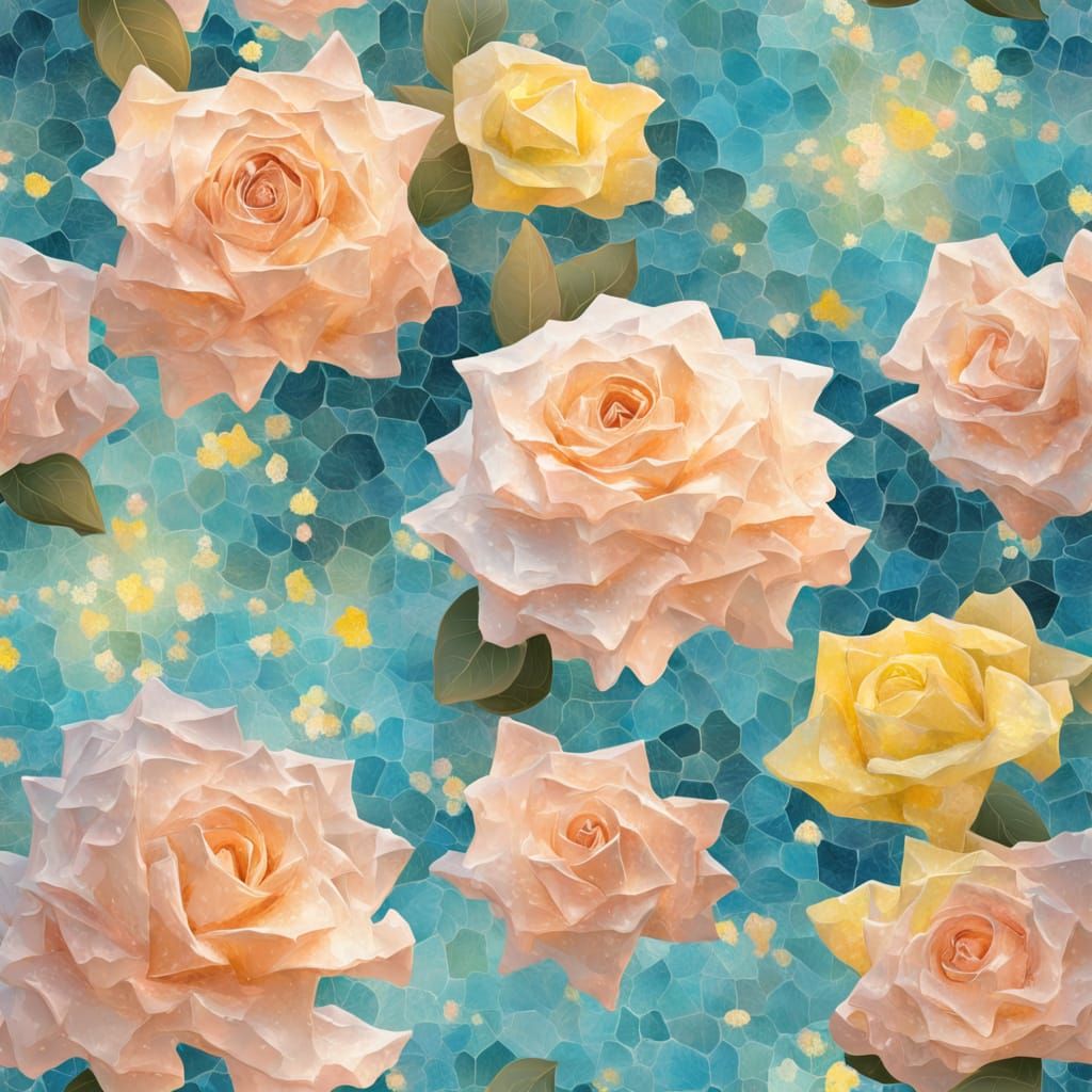 Impressionist Garden with Tessellation and Glowing Flowers