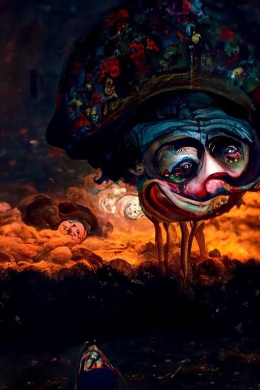 imagination of a clown on psychoactive sexy substances