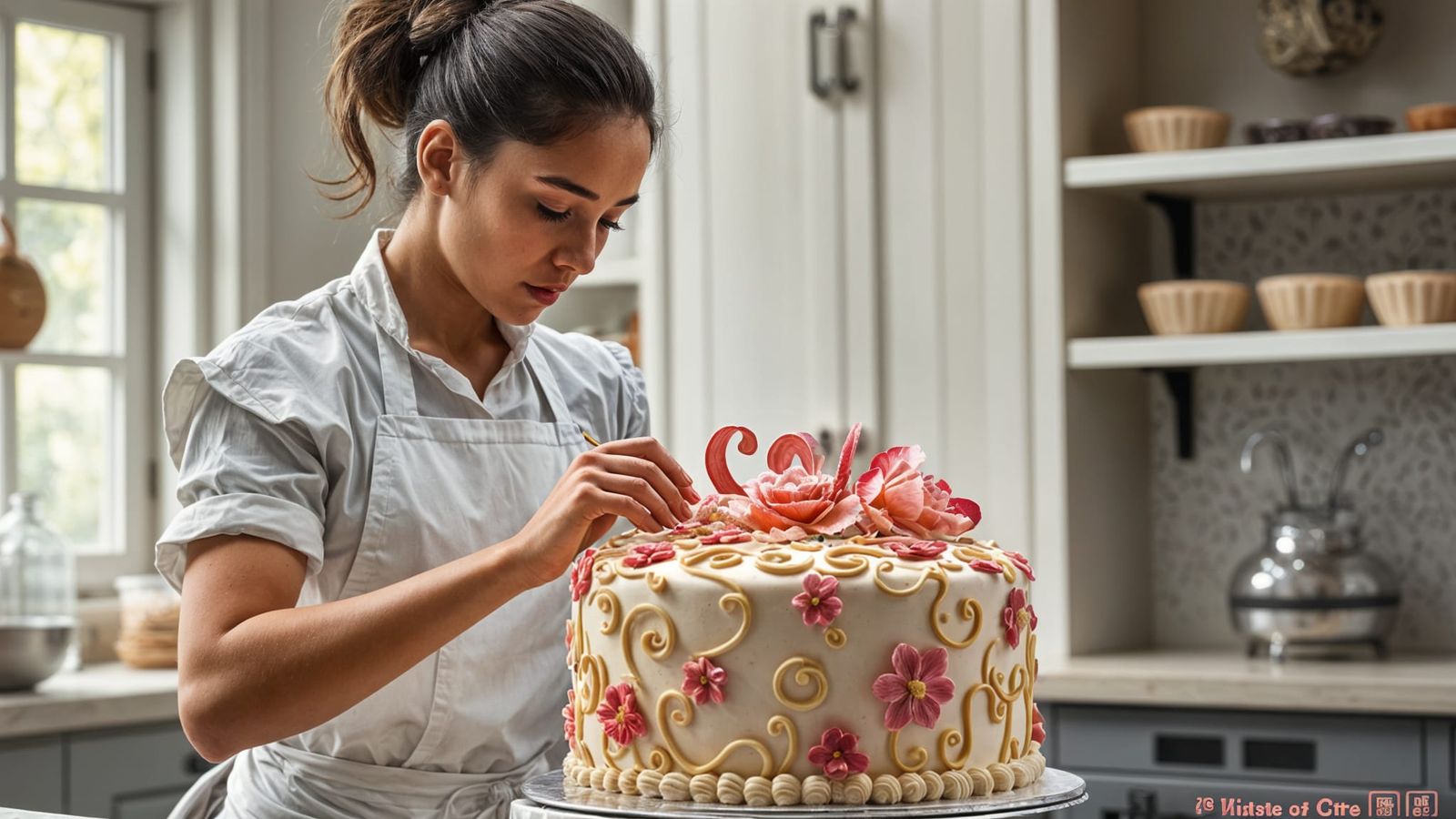 Young Baker Completes Cake Masterpiece in 8K