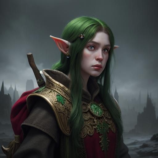 Detailed Christmas Elf Digital Matte Painting