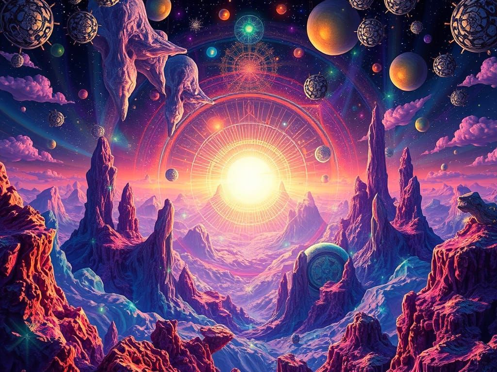 Cosmic Tapestry in Vibrant Holographic Detail