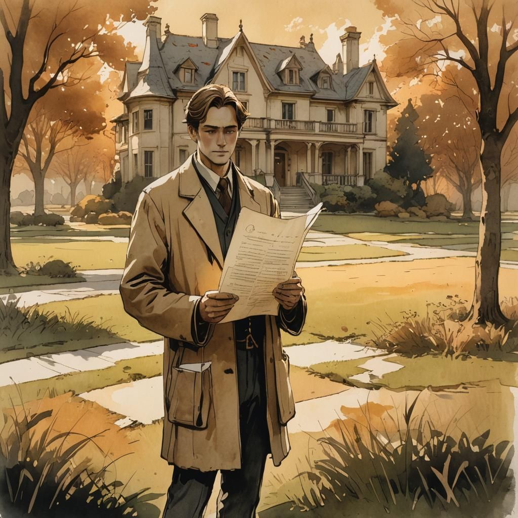 Estate Deed Concept Art in Golden Hues