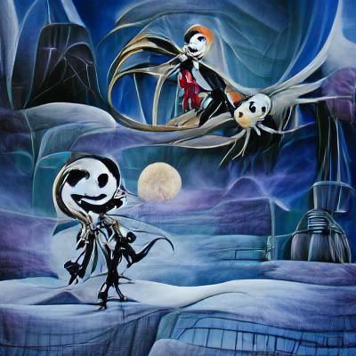 Jack Skellington and Zero: A Burtonesque Christmas