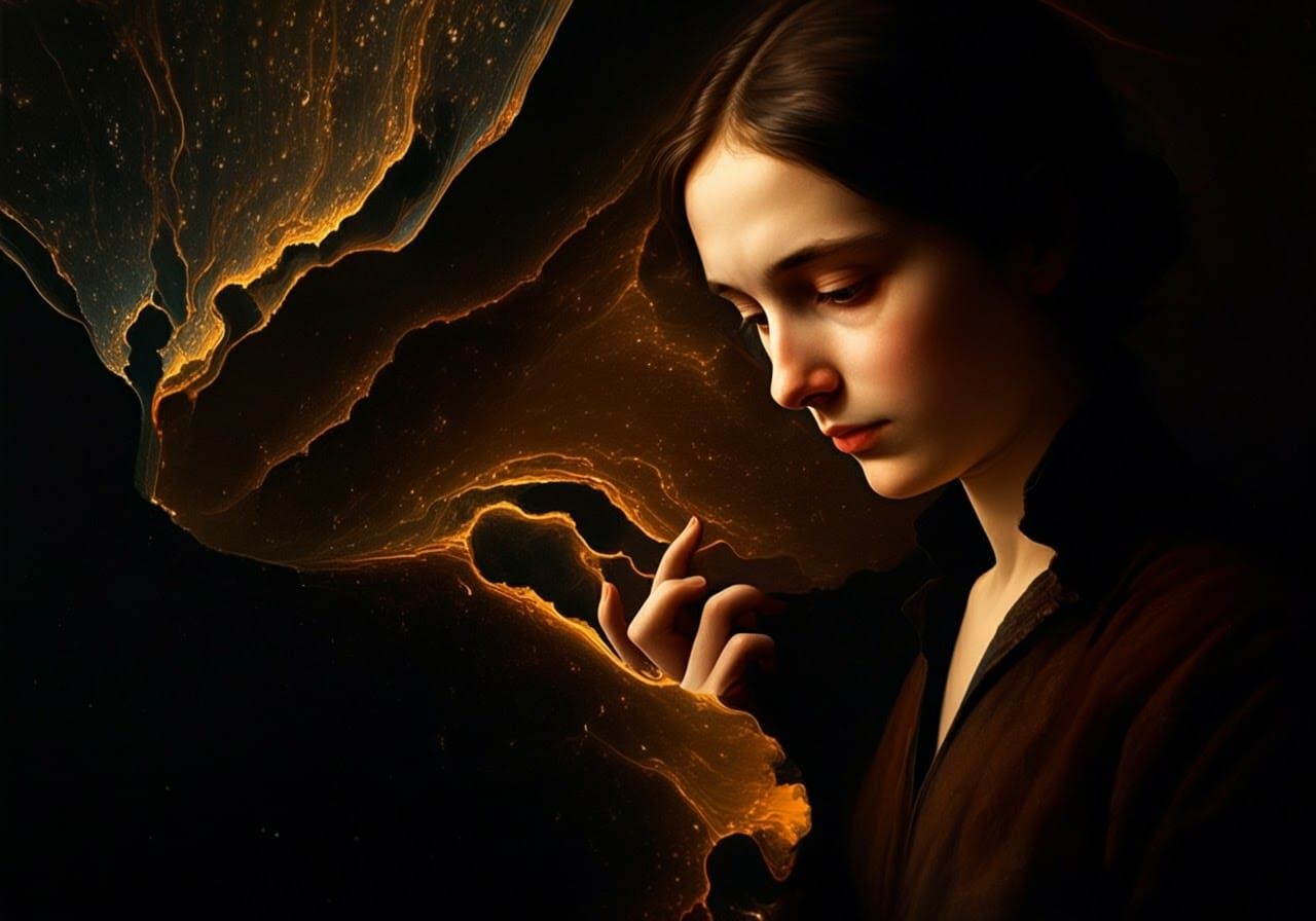 Dramatic Exchange with Trompe L'Oeil Effects