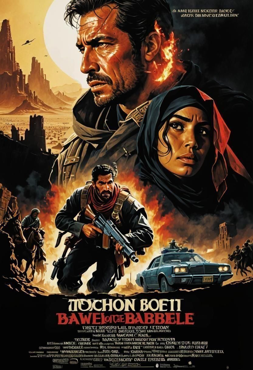 Tower of Babble: Action Movie Poster in HDR